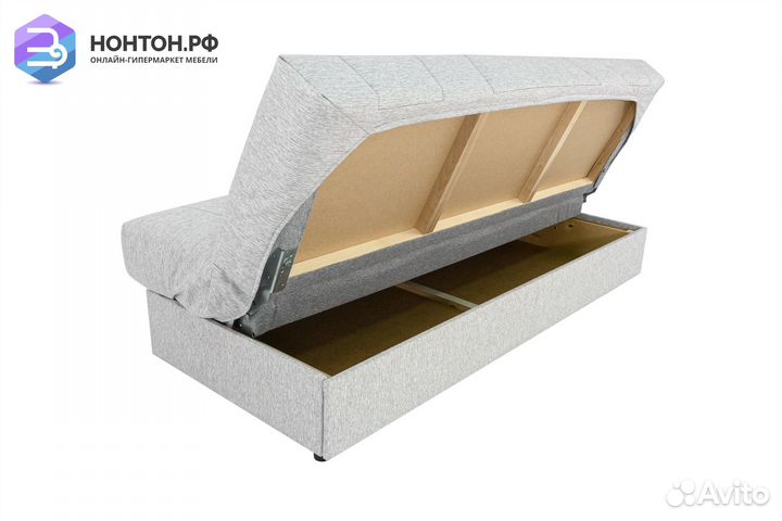 Диван книжка Ручеек рогожка светло-серая