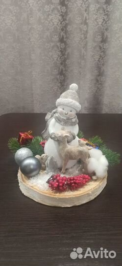 Новогодняя композиция с подсветкой