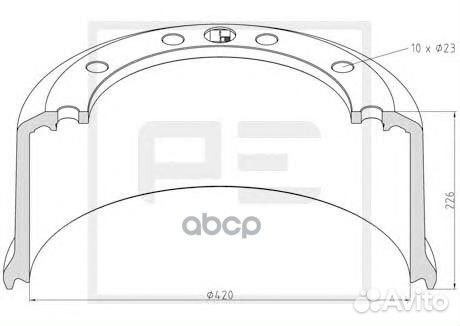 Барабан тормозной BPW ECO 420x180 мм 04669800A