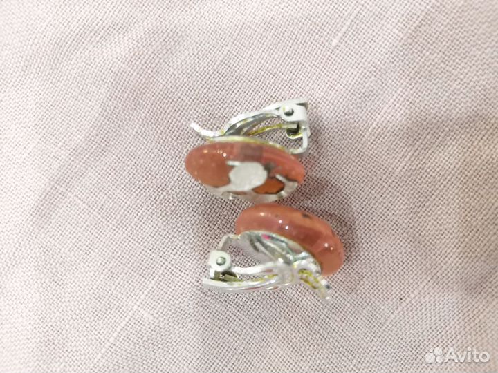 Клипсы круглые Япония винтаж