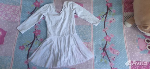 Купальник гимнастический с юбкой белый