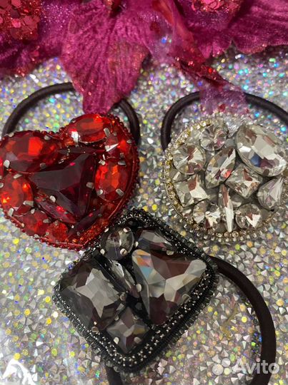 Резинка для волос с кристаллами