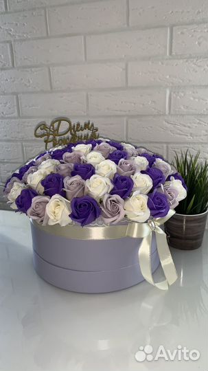 Букет из мыльных роз 51 роза 101 роза