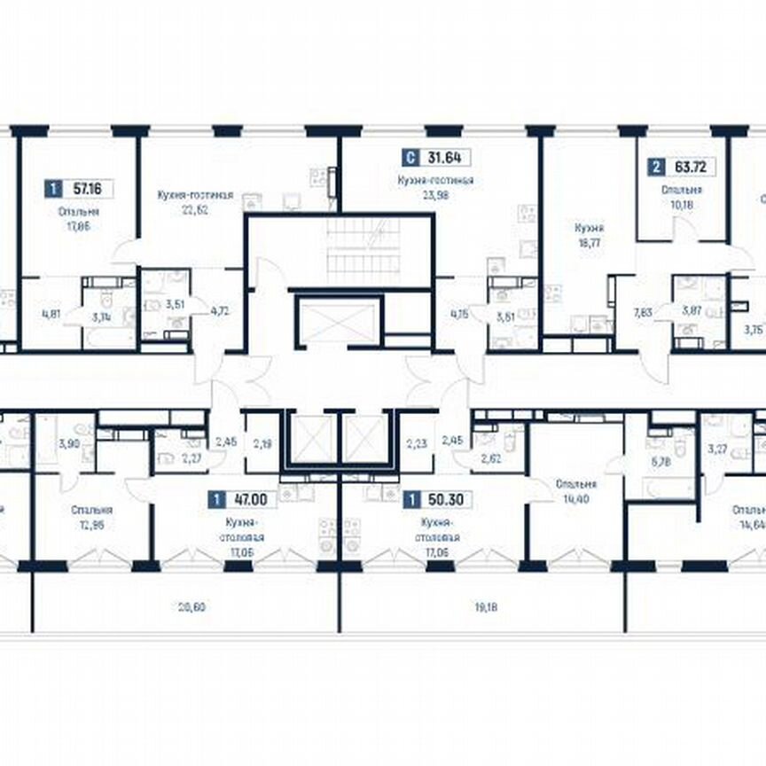 Квартира-студия, 31,6 м², 18/18 эт.