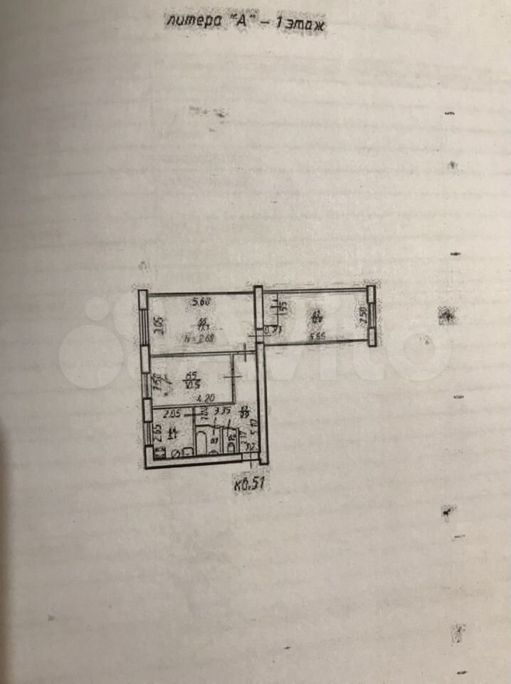 3-к. квартира, 58,5 м², 1/5 эт.