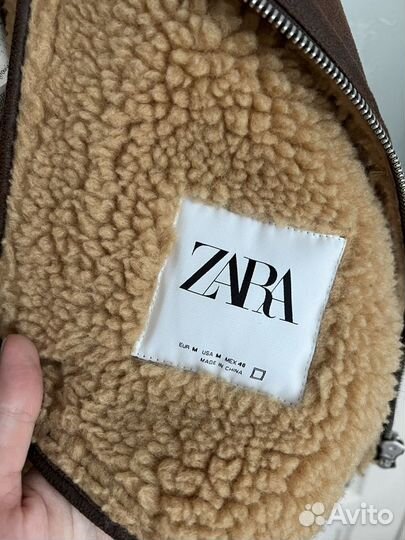 Дубленка авиатор zara размер М