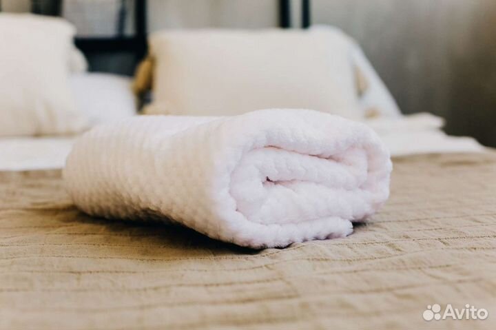 Плюшевый двухсторонний детский плед. Новый