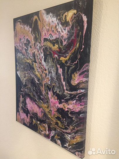 Интерьерная картина флюид арт