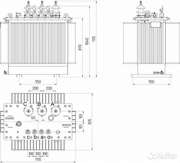 Тмг силовой на масле 25-6(10) -0,4