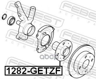 Ступица передняя 1282getzf Febest