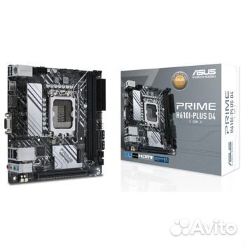 Asus prime H610I-plus D4-CSM, Socket 1700 новая с
