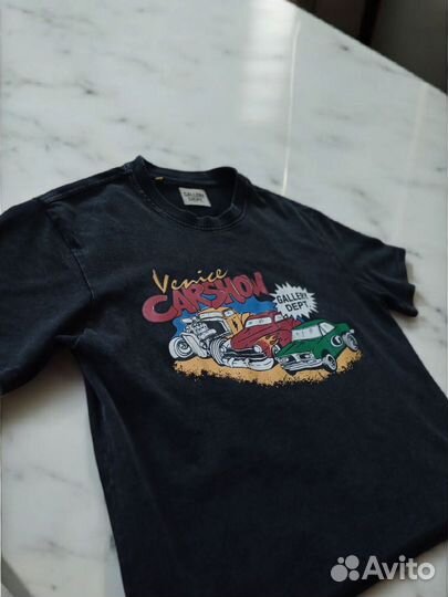 Футболка Gallery dept Car Show черная кропнутая