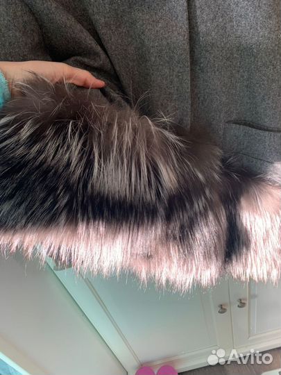 Пальто жакет короткий с чернобуркой Ubyu