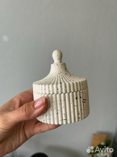 Декоративная шкатулка/изделие из гипса/для свечей