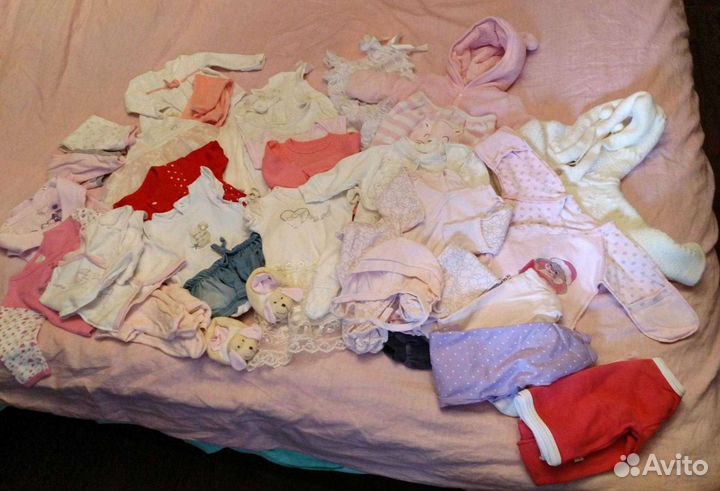 Пакет вещей на девочку 0-6мес