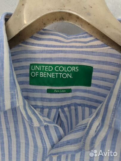 Мужская льняная рубашка Benetton