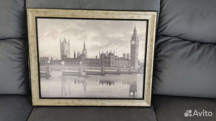 Картина вышивка крестом в рамке