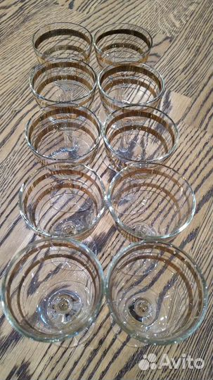 Рюмки с позолотой СССР новые и бу