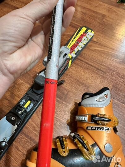 Горные лыжи и ботинки детские