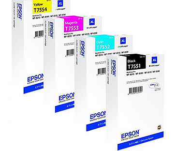 Картриджи Epson T7551XL, T7552XL, T7553XL, T7554