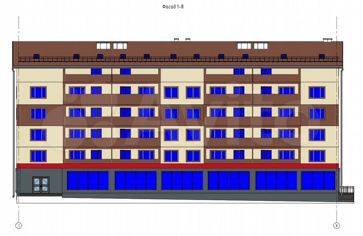2-к. квартира, 54 м², 3/5 эт.