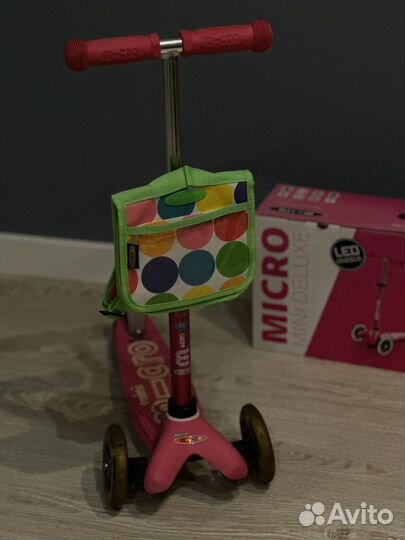 Самокат трехколёсный mini micro deluxe LED