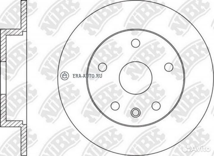 Nibk RN1591 Диск тормозной задн. ford Galaxy 1.8 2