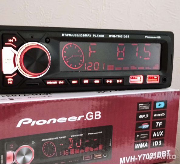 Автомагнитола Pioneer 1din c блютуз