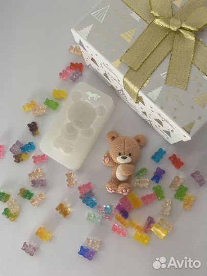 Силиконовый молд Плюшевый Мишка