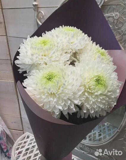 Хризантемы Белые Букет