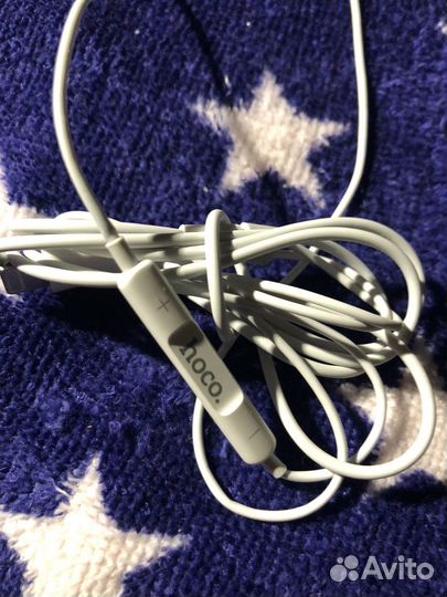 Наушники lightning Hoco + кабель