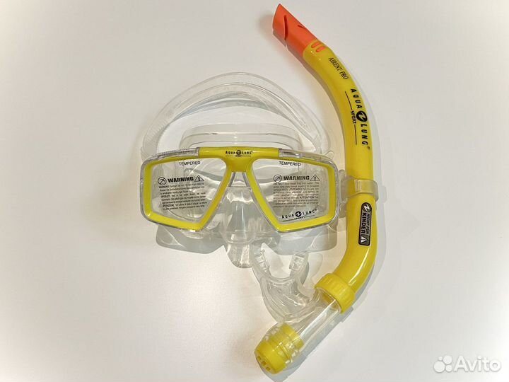 Комплект маска и трубка AquaLung Cozumel Pro жёлты