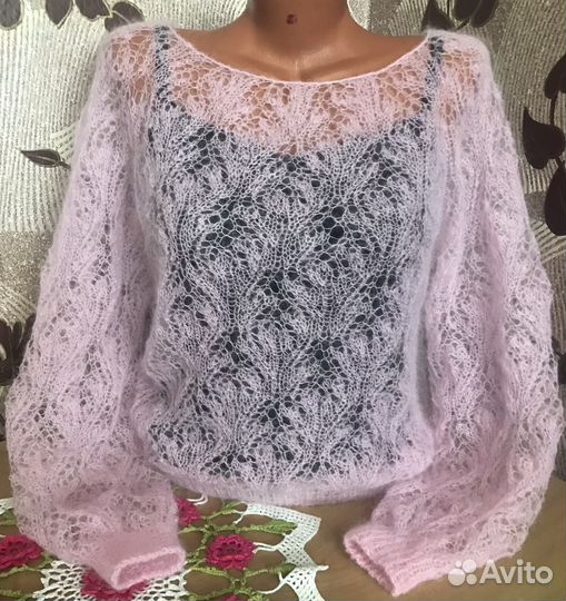 Джемпер паутинка из мохера