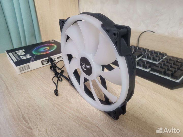 Продам вентилятор Aerocool 200 мм, argb подсветка