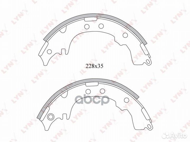 Колодки тормозные барабанные зад BS7508 LYN