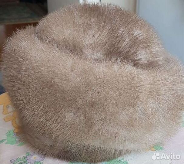 Шапка норковая женская формовонная, светло-серая