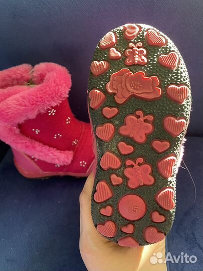 Валеночки утепленные 25 размер, 16 см