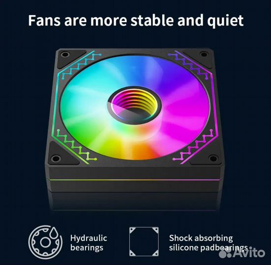 Вентиляторы teucer 120мм argb новые, реверсы