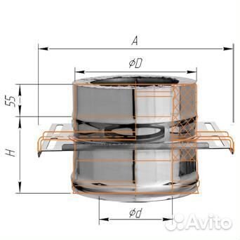 Площадка Феррум монтажная (430 + нерж.), ф250/350