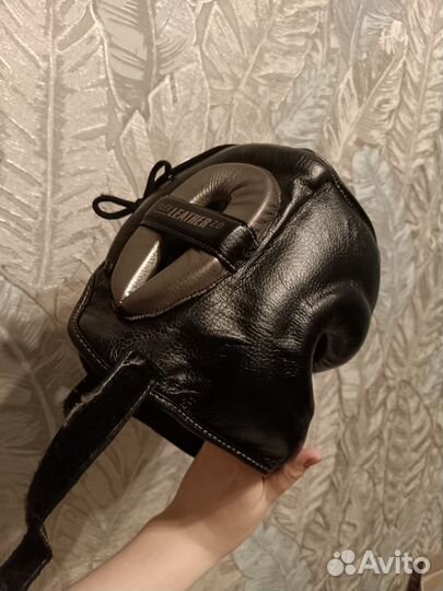 Боксерский шлем с бампером clinch face guard