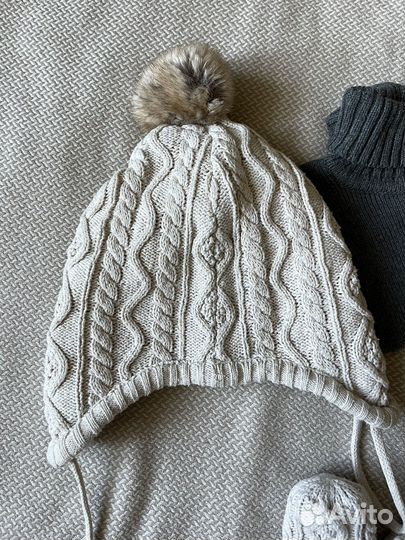 Шапка и варежки hm 98