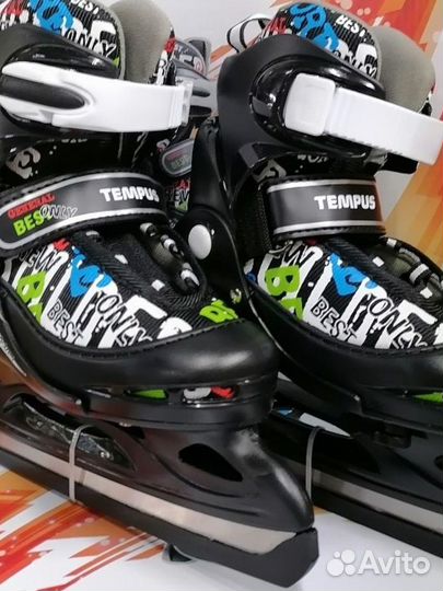 Коньки хоккейные раздвижные Tempus PW-211 Z