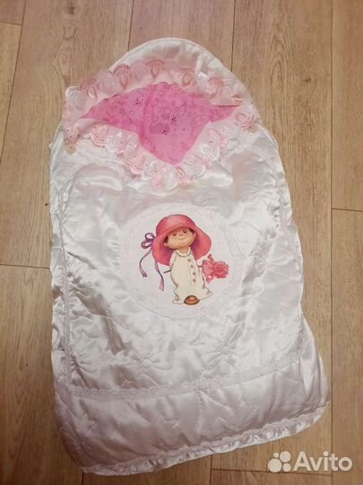 Конверт на выписку для девочки весна-осень