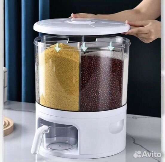 Новый диспенсер для круп 6 секций 34 на 24 см
