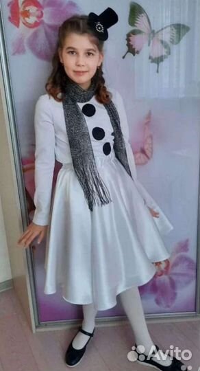 Костюм снеговика для девочки