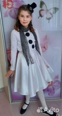 Костюм снеговика для девочки