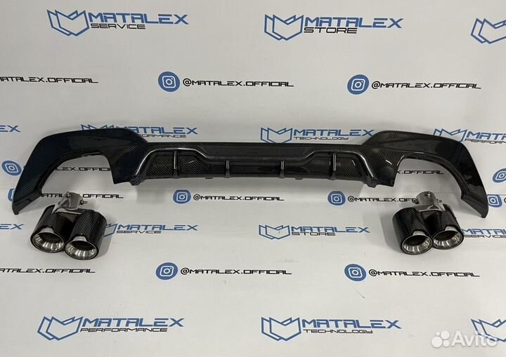 Диффузор карбон BMW 3 G20 + М насадки