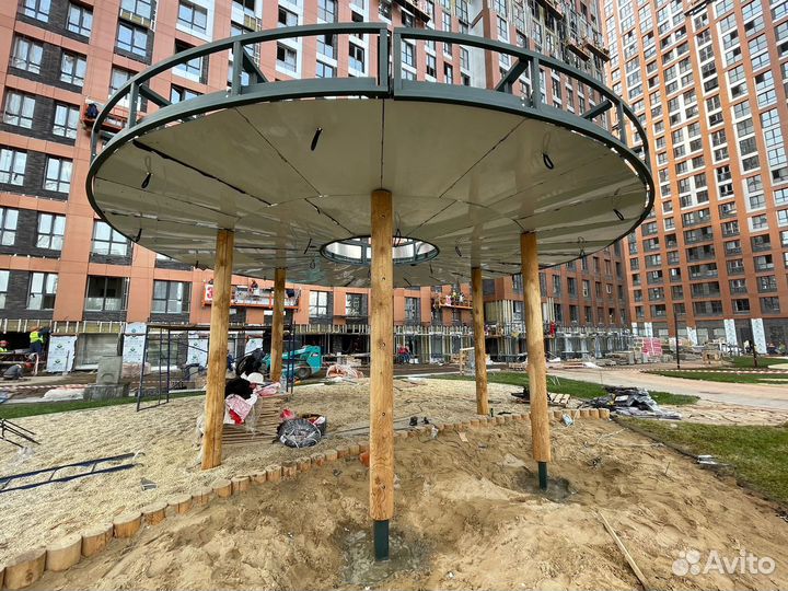 Установа мафов,игровых комлексов,турников,урн