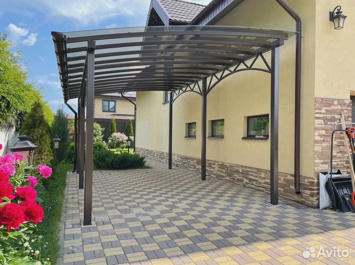 Навесы для автомобиля из поликарбоната