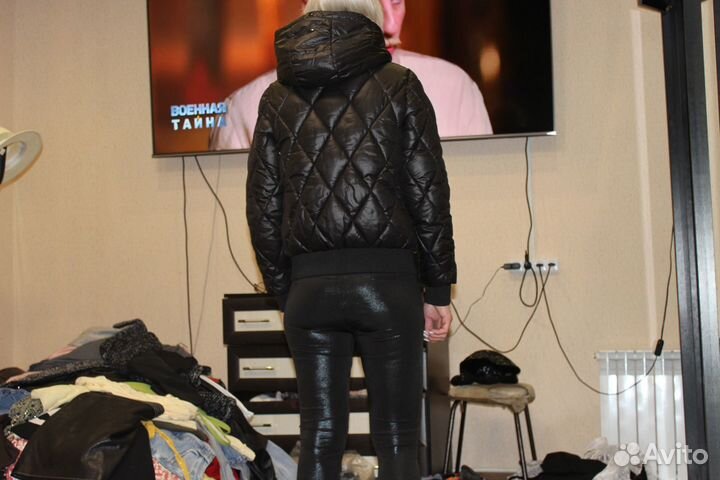 Куртка кожаная женская зимняя с мехом